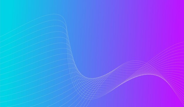 Premium Vector | Line background wave gradient template design