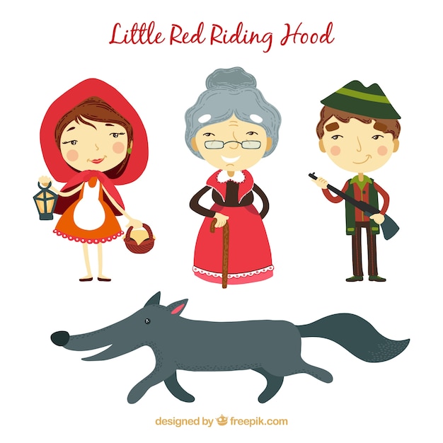 Little Red Riding Hood Clipart Vectors & Illustrations for Free ...