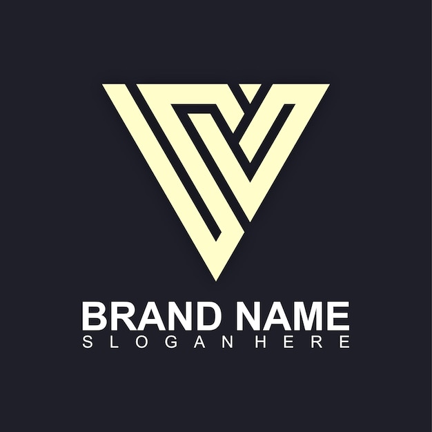 Premium Vector | Logo initials sv triangle