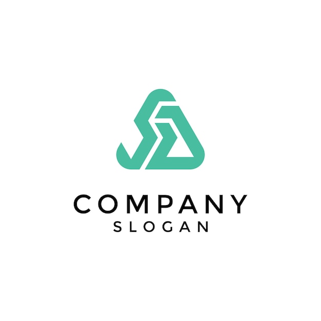 Premium Vector | Logo letters s and d in the form of triangles