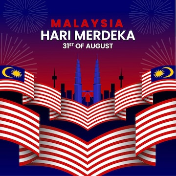 Premium Vector | Malaysia Hari Merdeka 31 August