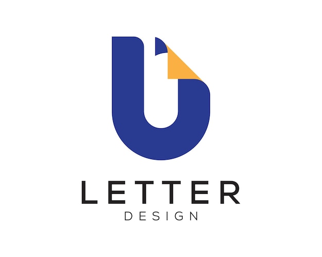 Premium Vector | Minimal awesome u logo design