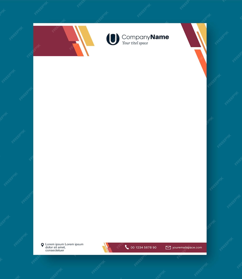 Premium Vector | Modern business letterhead template