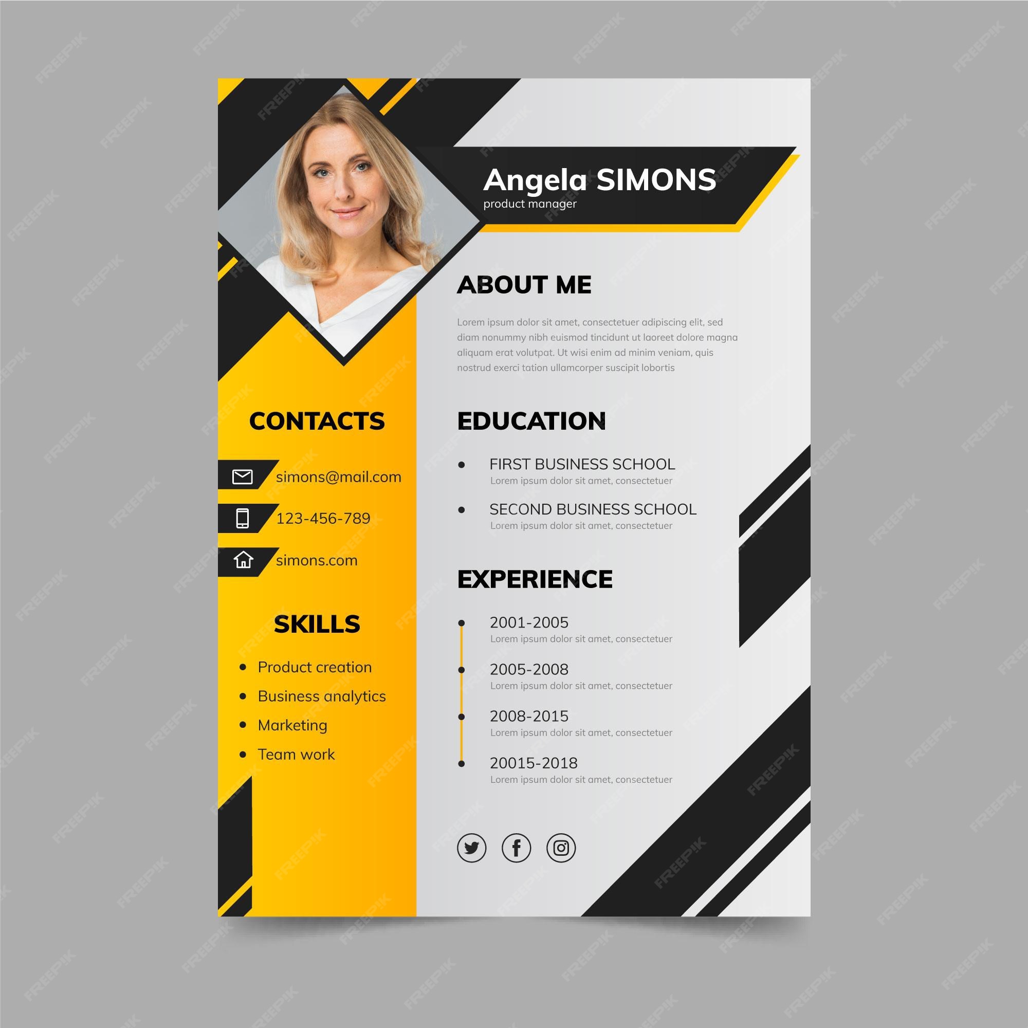 Modern Cv Example Original Cv Layout Resume Templates - vrogue.co