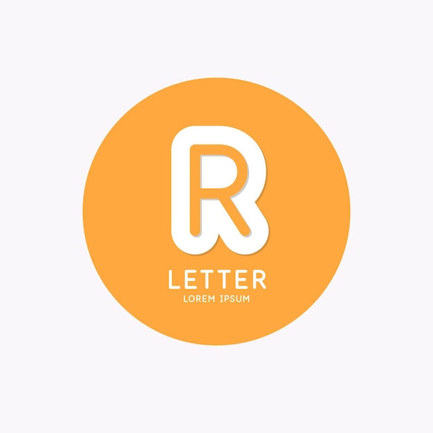 Premium Vector | Modern linear logo and sign the letter r