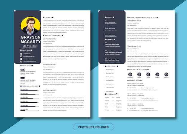 Premium Vector | New cv template