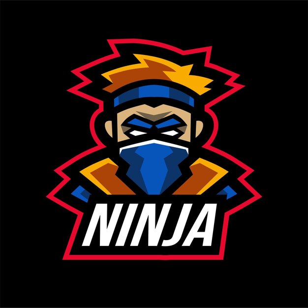 Premium Vector | Squid ninja mascot gaming logo template