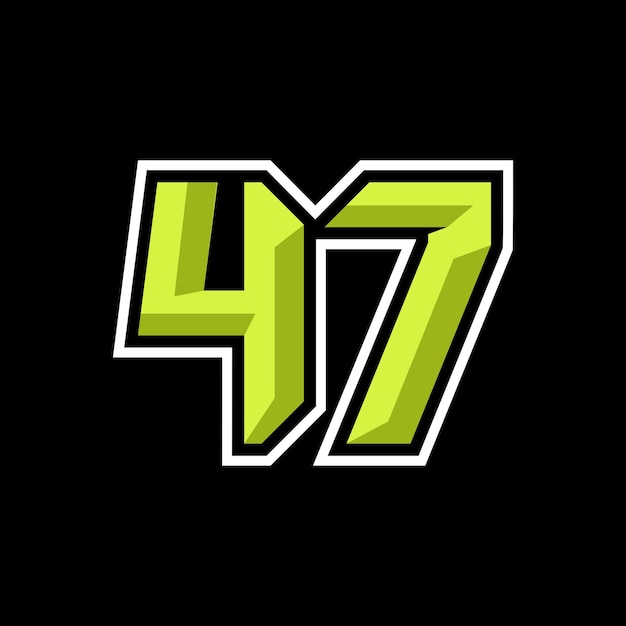 Premium Vector | Number racing 47