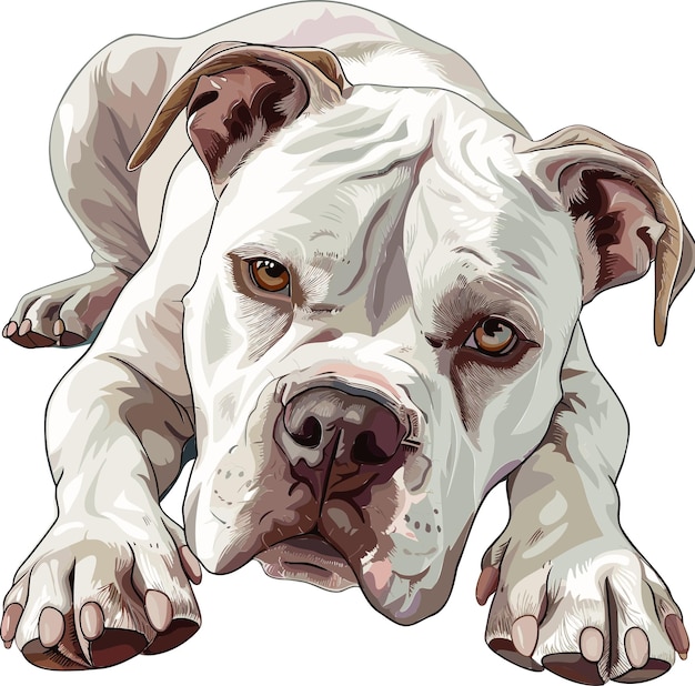 Premium Vector | Pitbull Dog art vector illustration