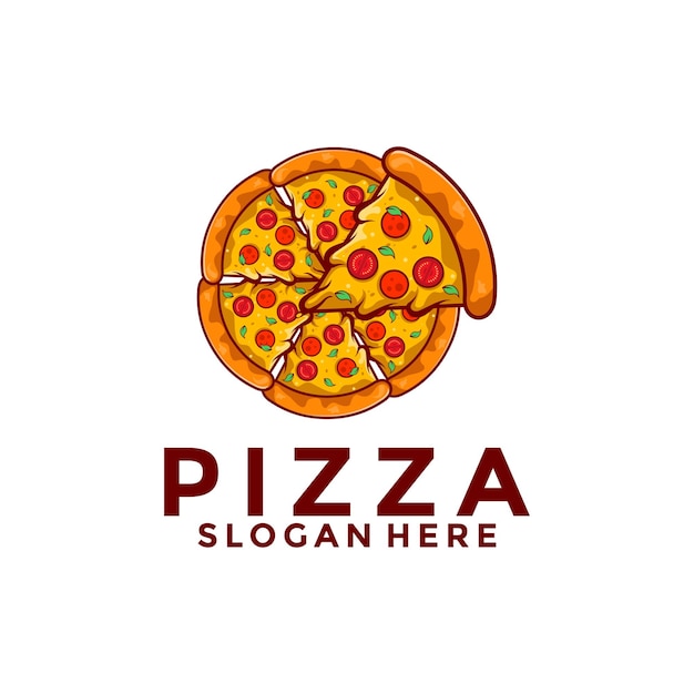 Premium Vector | Pizza logo design restaurant food pizza slice ...