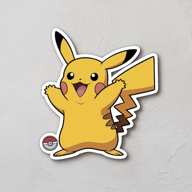 Premium Vector | Pokemon sticker featuring Pikachu