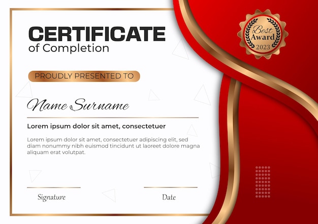 Premium Vector | Professional certificate design template