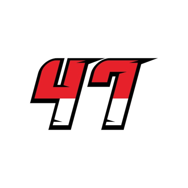 Premium Vector | Racing number 47