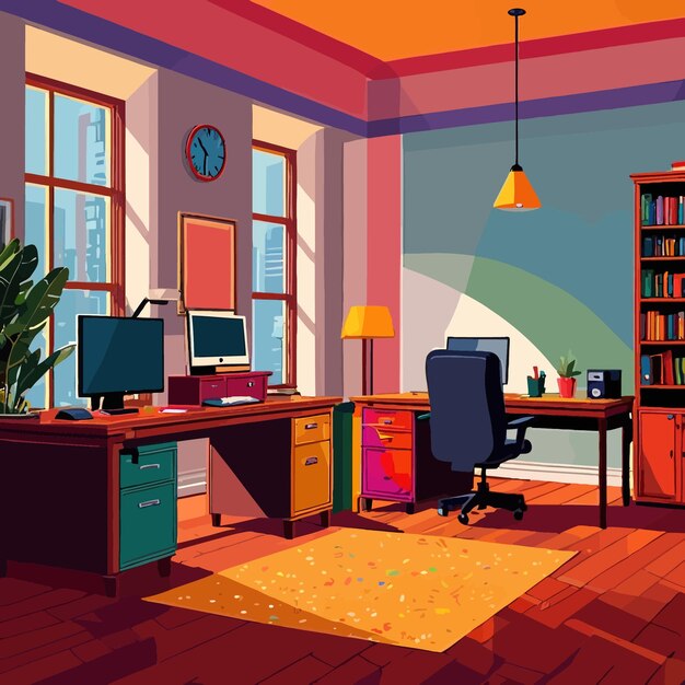 Premium Vector | Rainbow inside office showing corporate diversity and ...