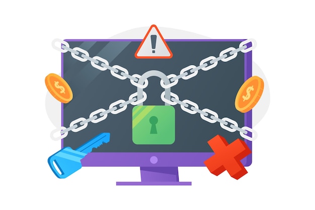 Premium Vector | Ransomware vector illustration