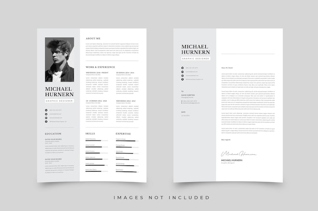 Premium Vector | Resume and cover letter template