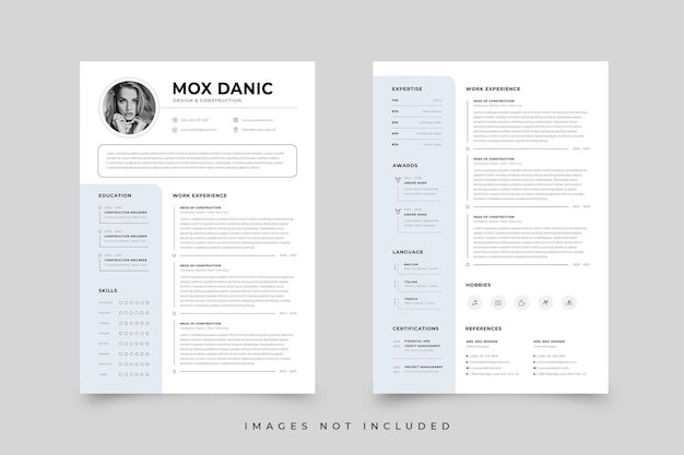 Premium Vector | Resume template