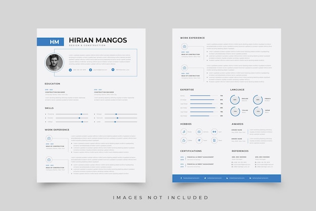 Premium Vector | Resume template