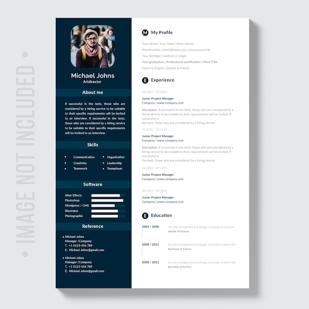 Premium PSD | Minimal business resume or personal cv template