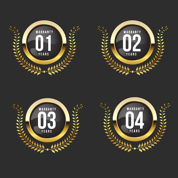 Premium Vector | Retro vintage gold and black labels