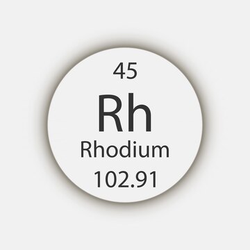 Premium Vector | Rhodium symbol chemical element of the periodic table ...