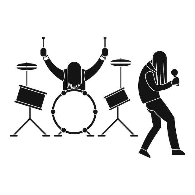 Premium Vector | Rock band icon simple illustration of rock band vector ...