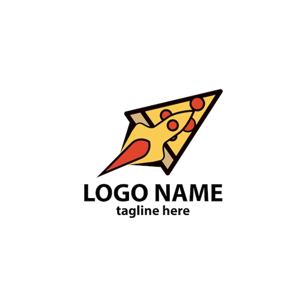 Premium Vector | Rocket pizza logo design vector