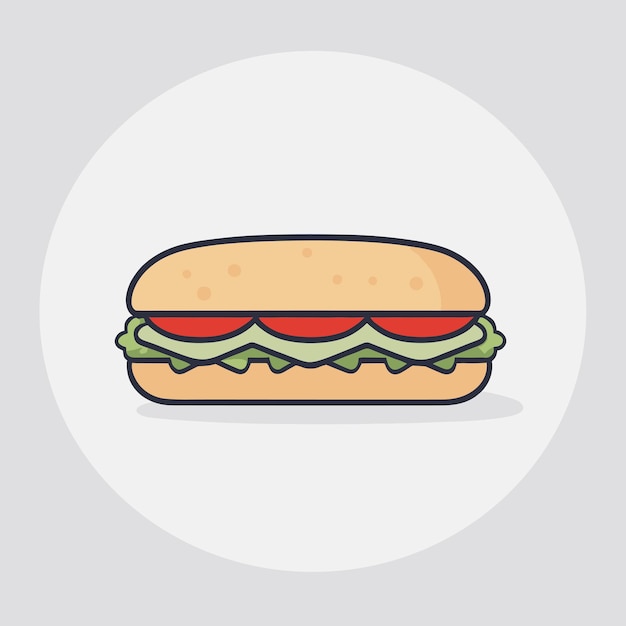 Premium Vector | Sandwich cartoon illustration vector design