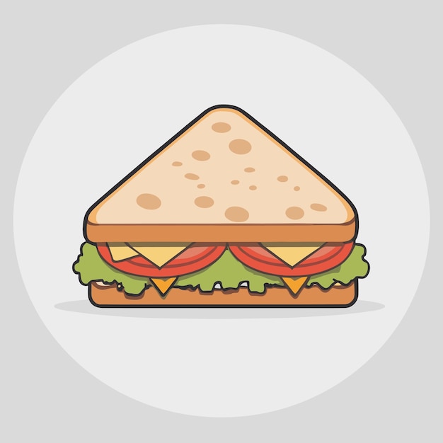 Premium Vector | Sandwich cartoon illustration vector design