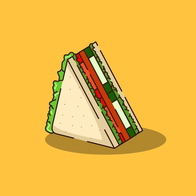 Premium Vector | Sandwich cartoon