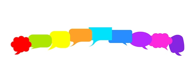 Premium Vector | A set of colored speech bubbles for chat of different ...