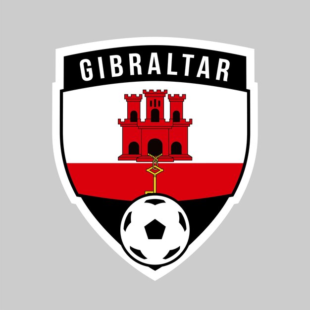 Premium Vector | Shield Football Team Badge of Gibraltar