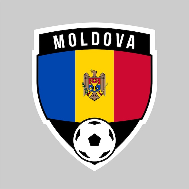 Premium Vector | Shield Football Team Badge of Moldova