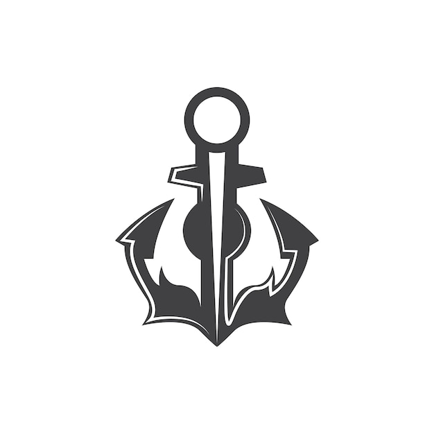 Premium Vector | Simple ship anchor logo design silhouette vector ...