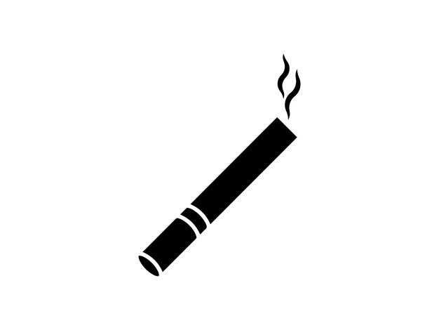 Premium Vector | Smoking sign with cigarette silhouette vector