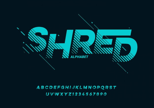 Premium Vector | Sport future curve, wave modern alphabet fonts