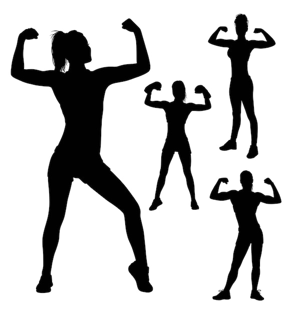 Women workout silhouette Vectors & Illustrations for Free Download ...