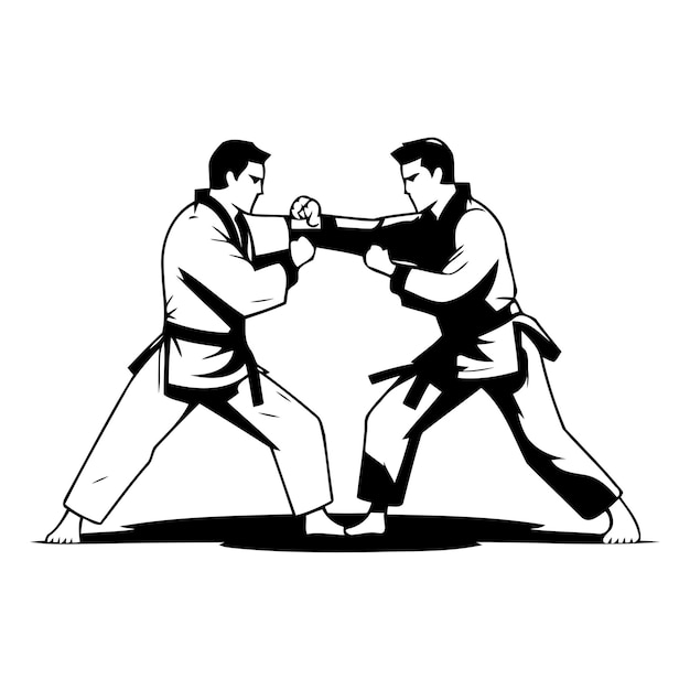 Premium Vector | Tae kwon do or karate sport vector illustration