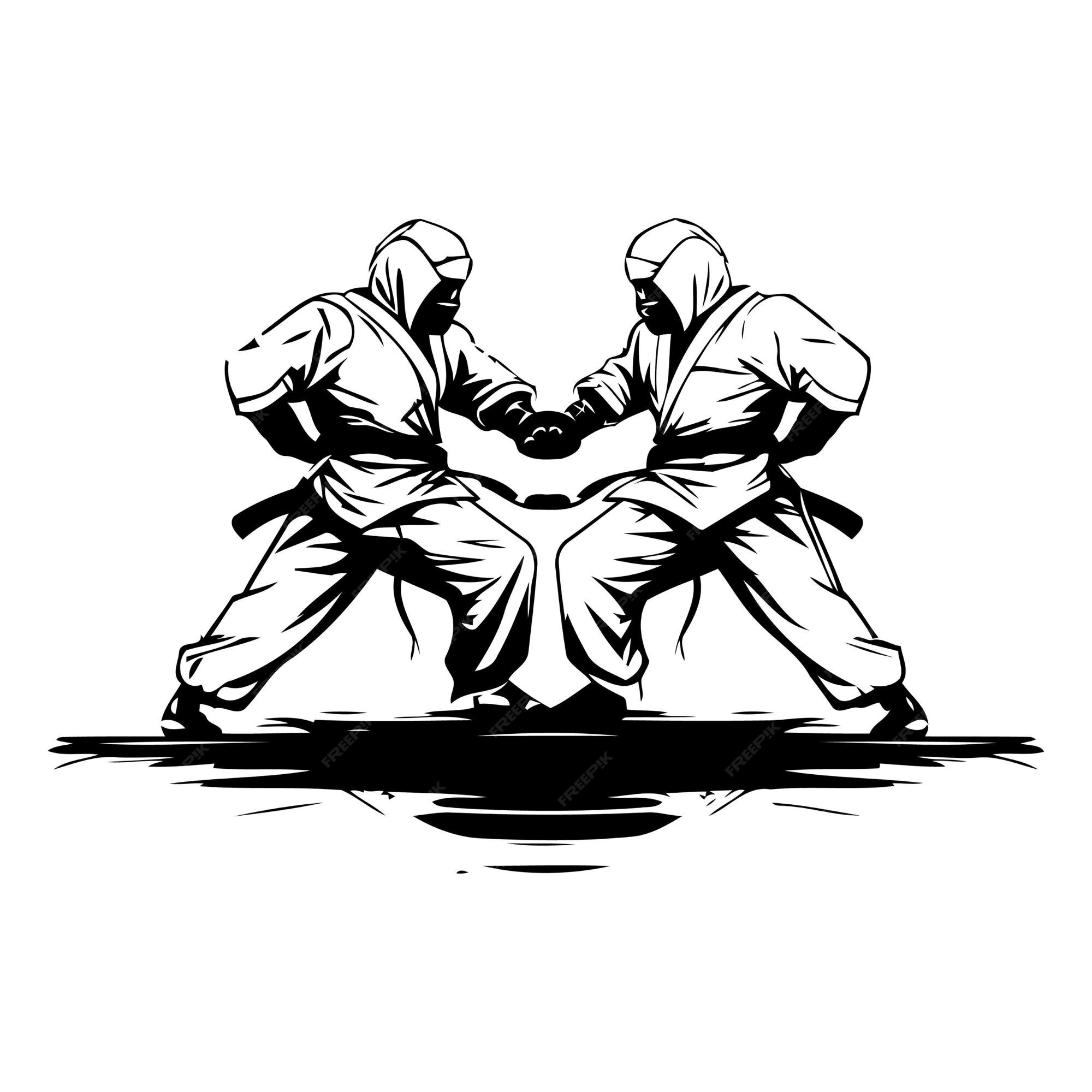 Premium Vector | Tae kwon do korean martial art vector illustration