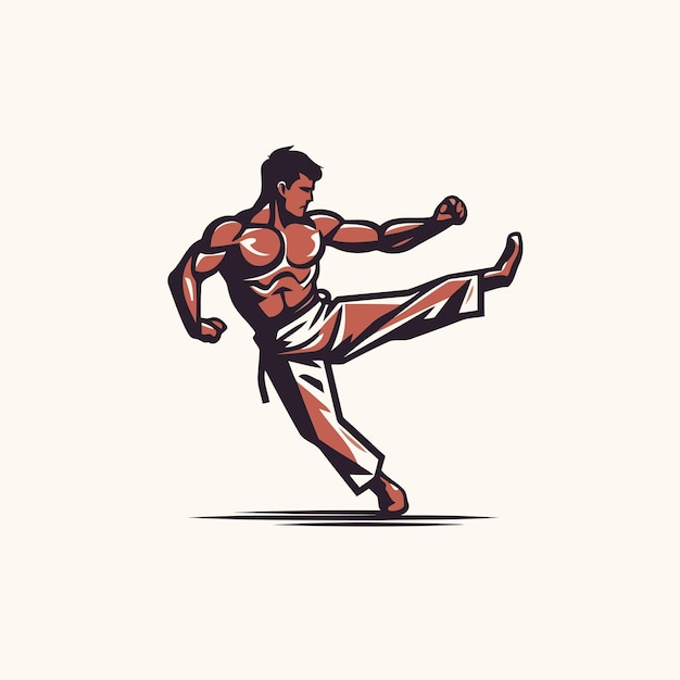 Premium Vector | Taekwondo fighter Martial arts Vector Illustration