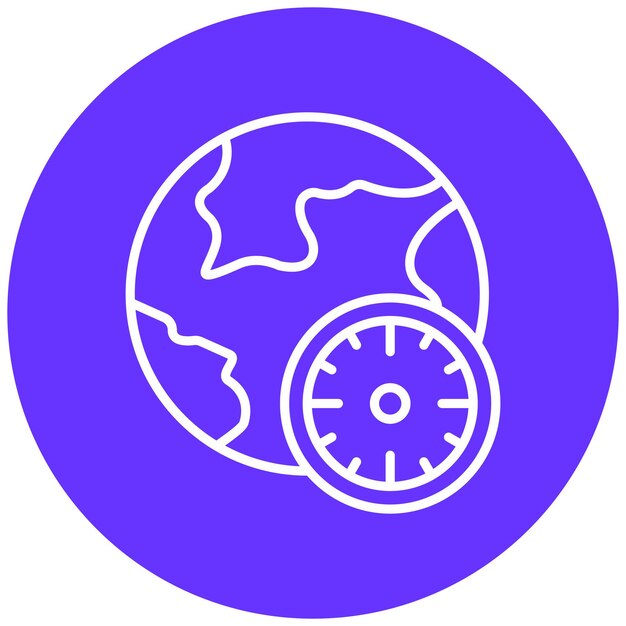 Premium Vector | Time Zone Icon Style