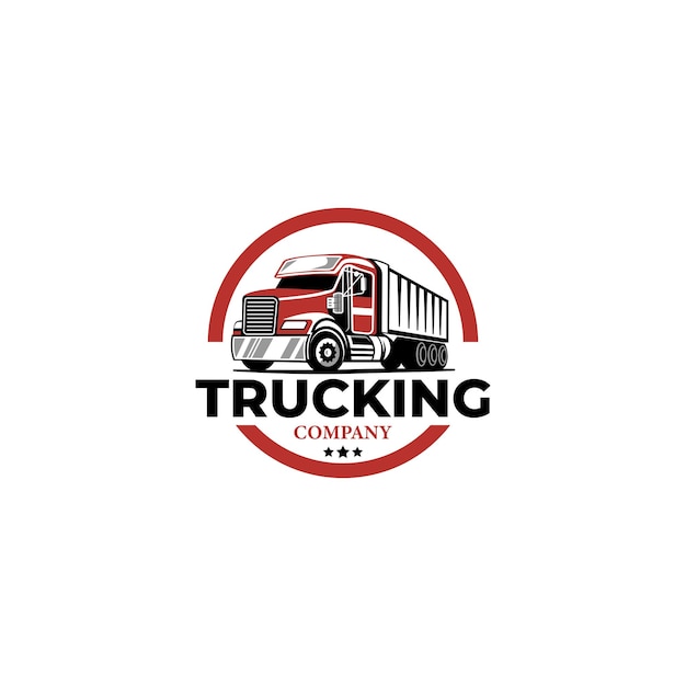 Premium Vector | Trucking logo design template