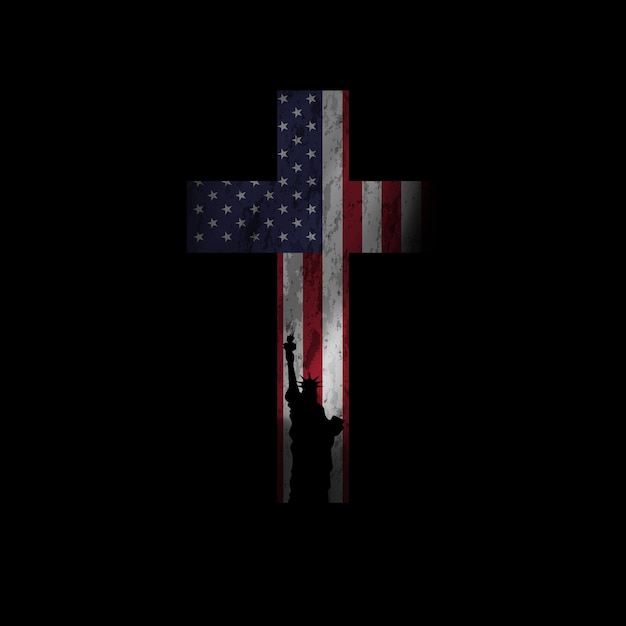 HD wallpaper USA flag on pole blue christ christian clouds cross god   Wallpaper Flare