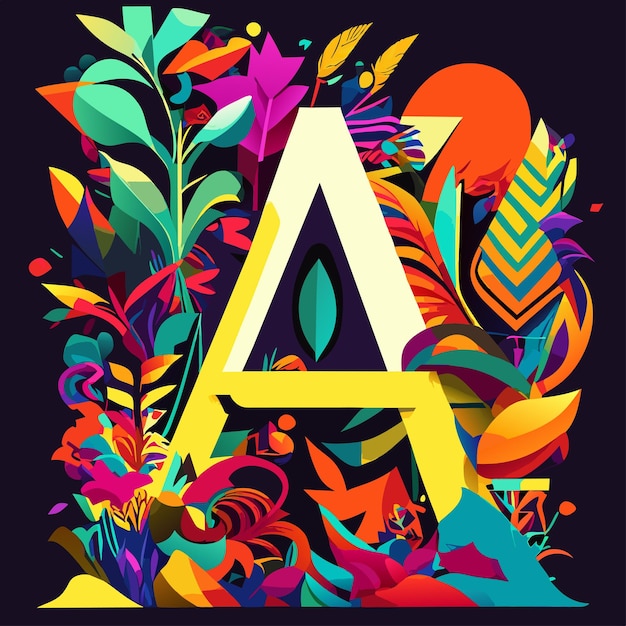 Premium Vector | Vector coloured alphabet design