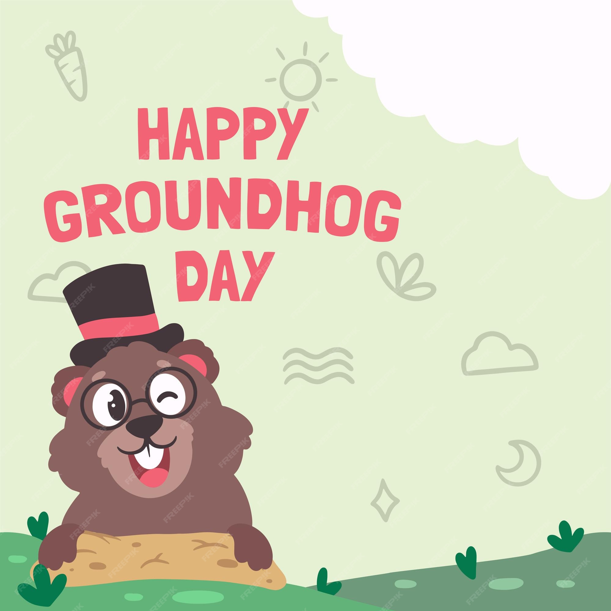 Premium Vector | Vector illustration groundhog day for social media ...