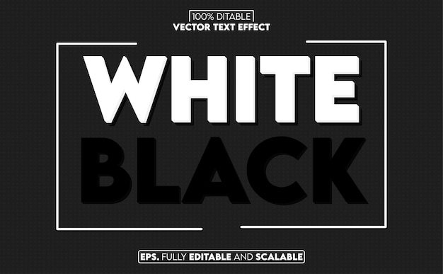 Premium Vector | Vector text effect black white