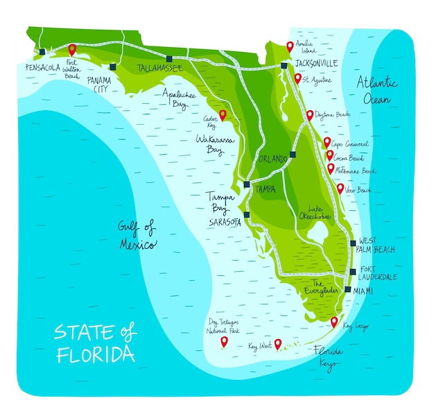 Lista 90+ Foto Mapa De Florida Y Sus Condados Cena Hermosa