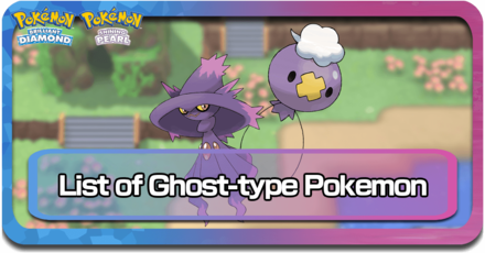 Ghost Type Pokemon List