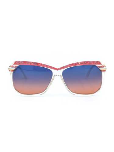 Cazal Model 260 Clear Geometric Sunglasses