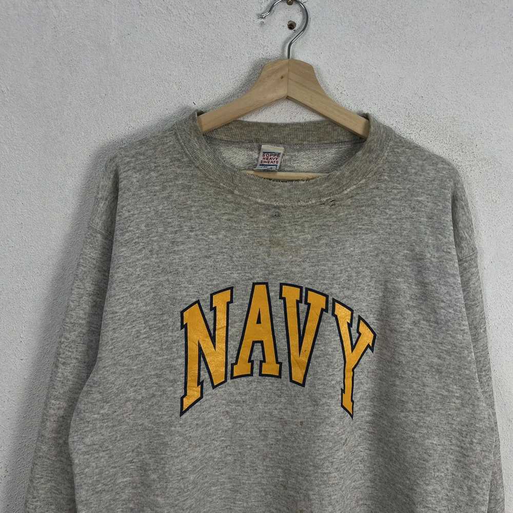 Made In Usa × Vintage VINTAGE NAVY SOFFE HEAVY SW… - image 3